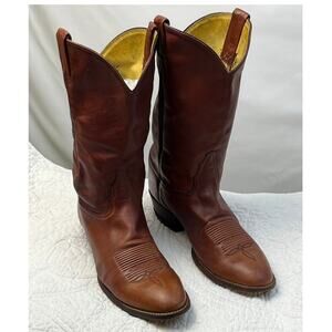 Vintage Tony Lama Men’s Size 11D Brown Western Cowboy Boots 6151 – Handcrafted